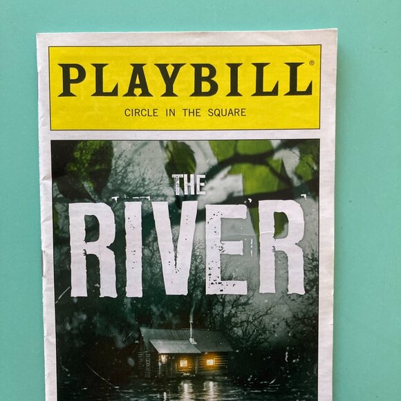 Color Playbill The River Hugh Jackman Laura Donnelly Cush Jumbo Jan 2015 Creased - Picture 2 of 6